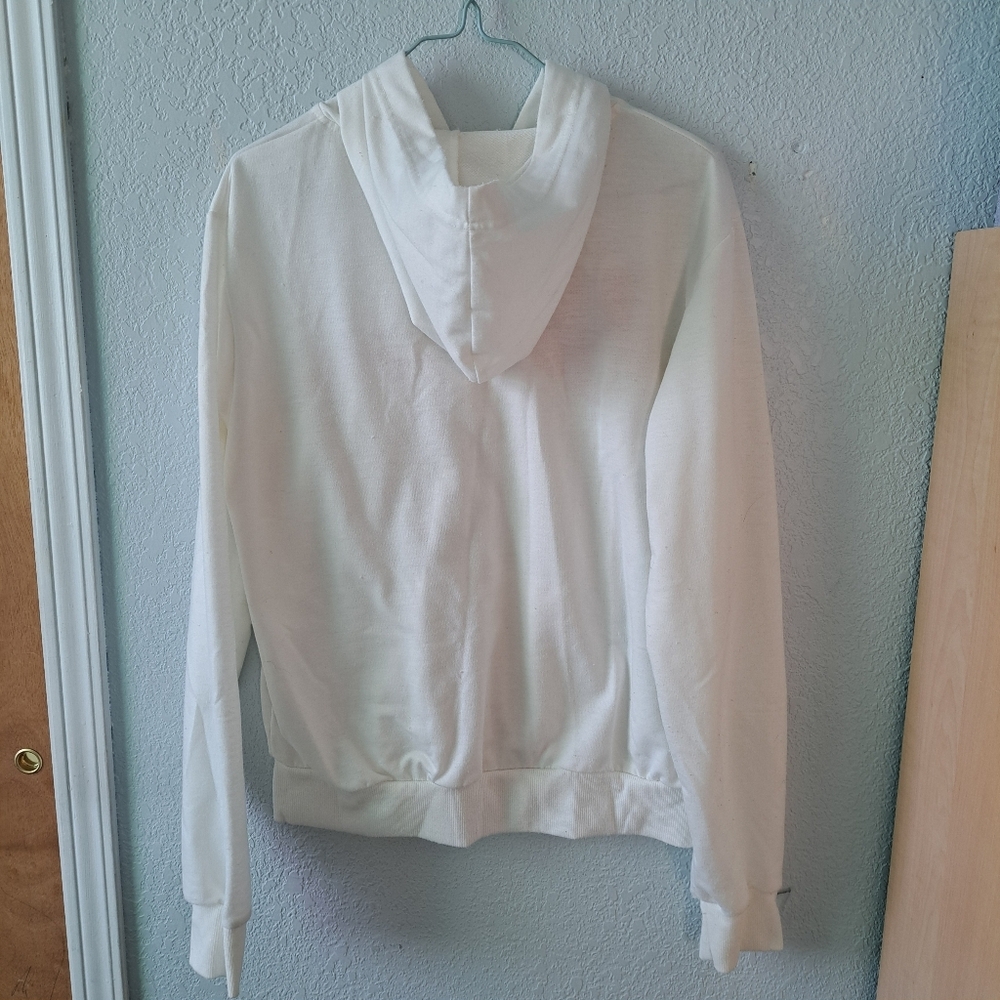 White Hawaiian Floral Zip-Up Hoodie - Picture 5 of 5